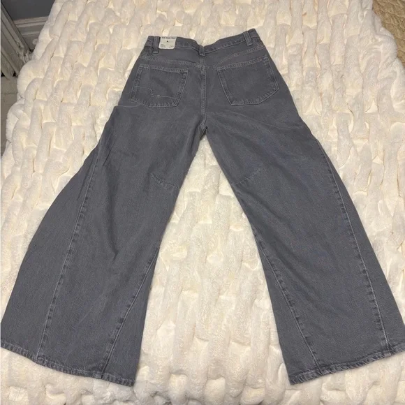 We The Free, Free People Eden Slouchy Wide-leg Jeans Diamond Grey 27.5 - Picture 6 of 12